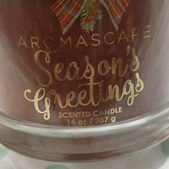 NEW! AROMASCAPE SEASON'S GREETINGS 3 WICK CANDLE - Picture 5 of 7